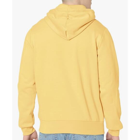 Lacoste Men's Long Sleeve Solid Pop Over Sweater Yellow 4XL - Picture 3 of 3